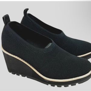 Eileen Fisher 6.5 Marie Knit slip on wedge shoe